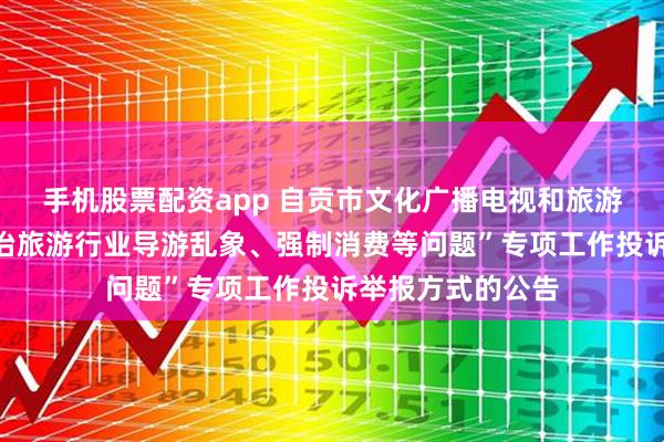 手机股票配资app 自贡市文化广播电视和旅游局关于公布“纠治旅游行业导游乱象、强制消费等问题”专项工作投诉举报方式的公告